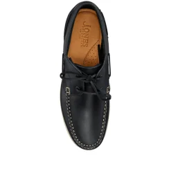 Parsons Leather Boat Shoes - Navy - White