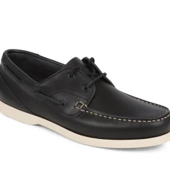 Parsons Leather Boat Shoes - Navy - White