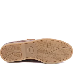 Parsons Wide Fit Leather Boat Shoes - Cognac