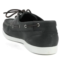 Parsons Wide Fit Leather Boat Shoes - Navy