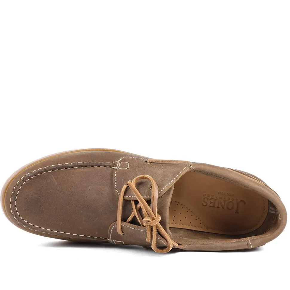 Parsons Wide Fit Leather Boat Shoes - Tobacco