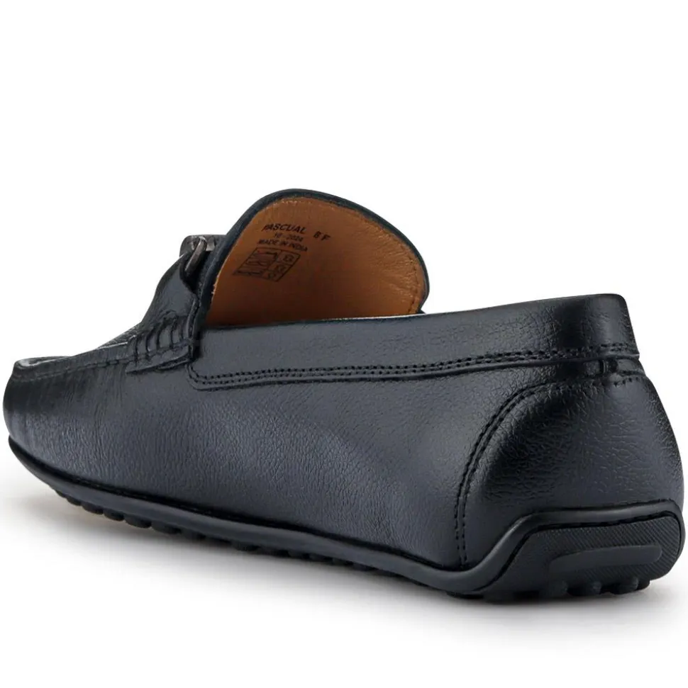 Pascual Leather Moccasins - Black Grain