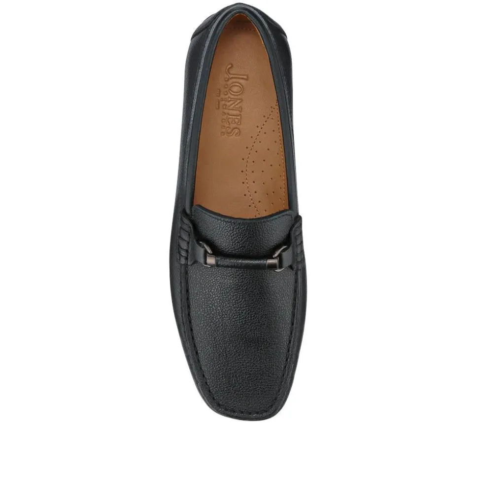 Pascual Leather Moccasins - Black Grain