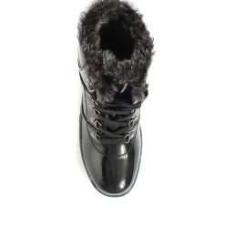 Patent Hiker Boots - Black Patent