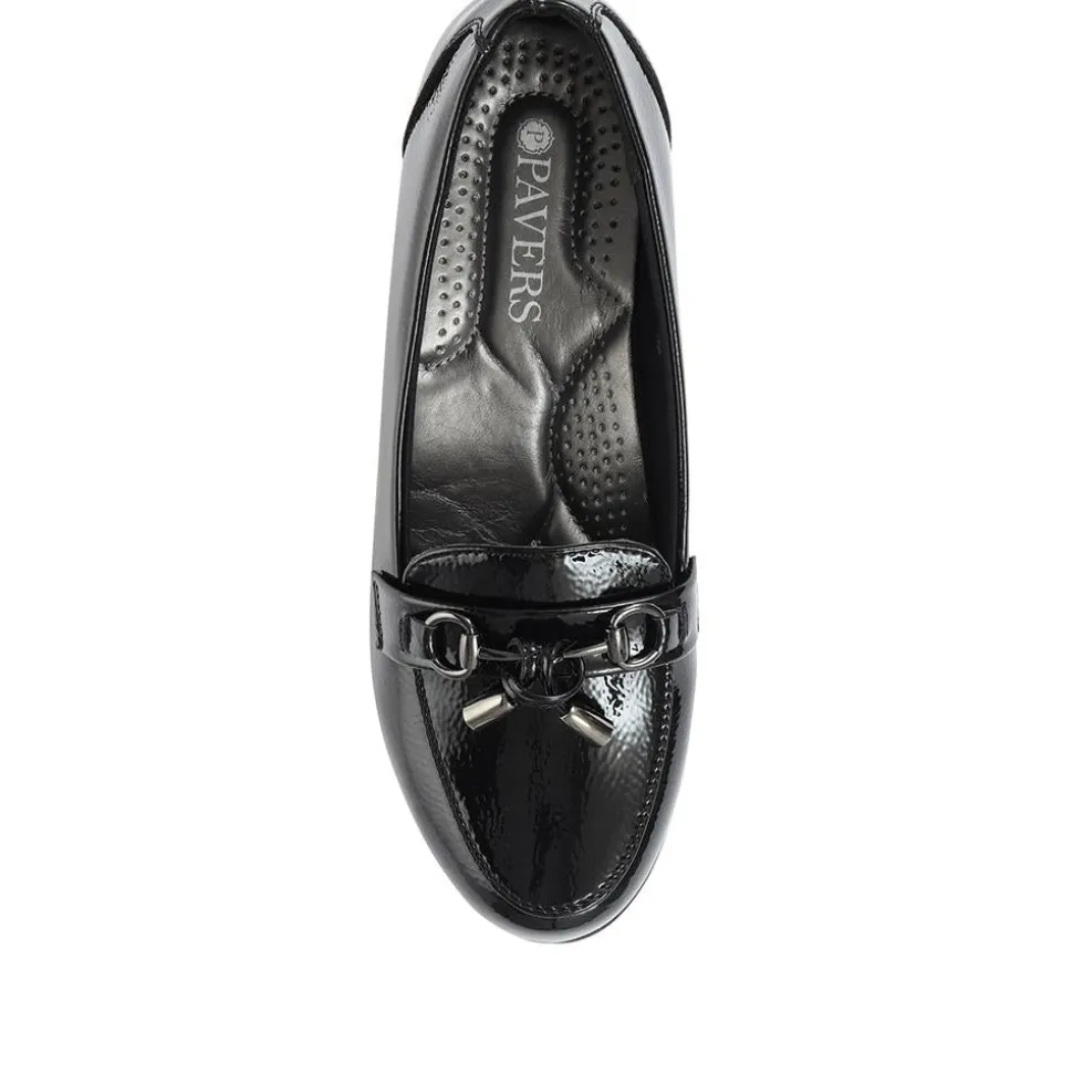 Patent Ladies Loafers - Black Patent
