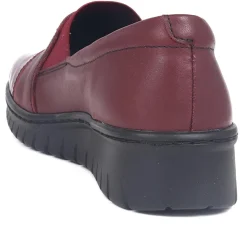 Patent Toe Slip-On Shoes - Burgundy