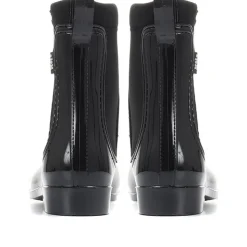 Patent Wellie Ankle Boot - Black