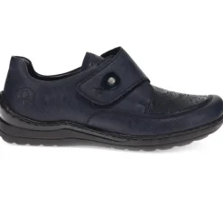 Patterned Touch-Fasten Shoes - Navy
