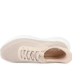 Pavers Active Easy Step In Lace Up Trainers - Beige