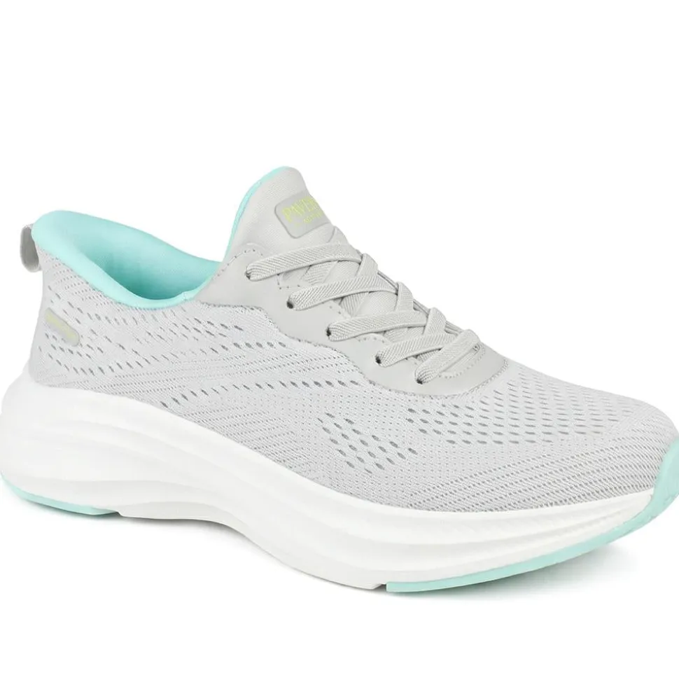 Pavers Active Wide Fit Easy Step In Trainers - Grey
