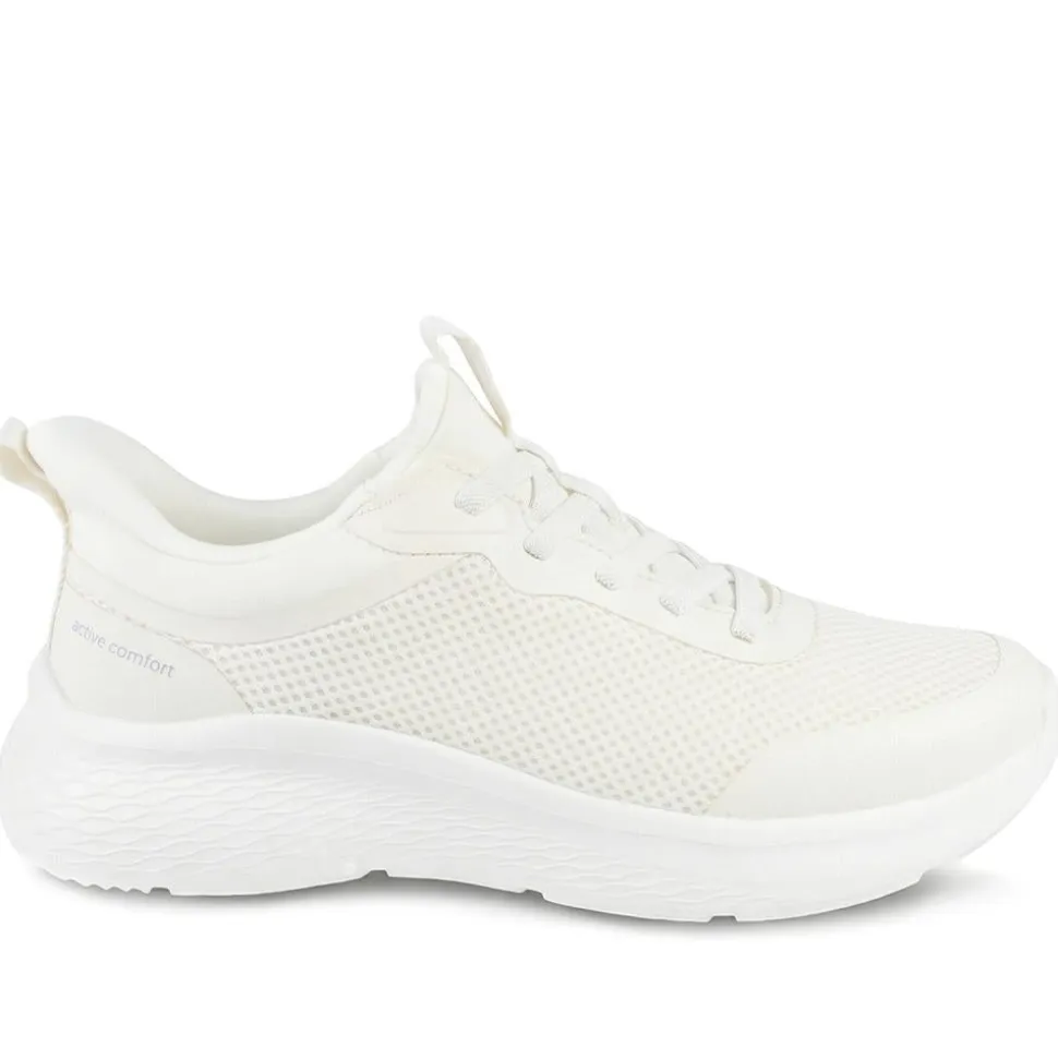 Pavers Active Wide Fit Easy Step In Trainers - Off White