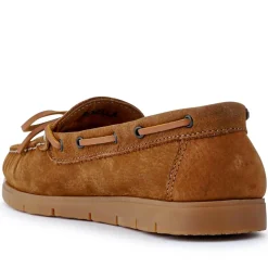 Penella Hand-Stitched Leather Moccasins - Tan
