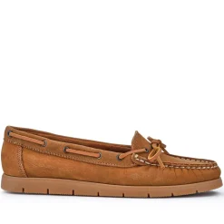 Penella Hand-Stitched Leather Moccasins - Tan