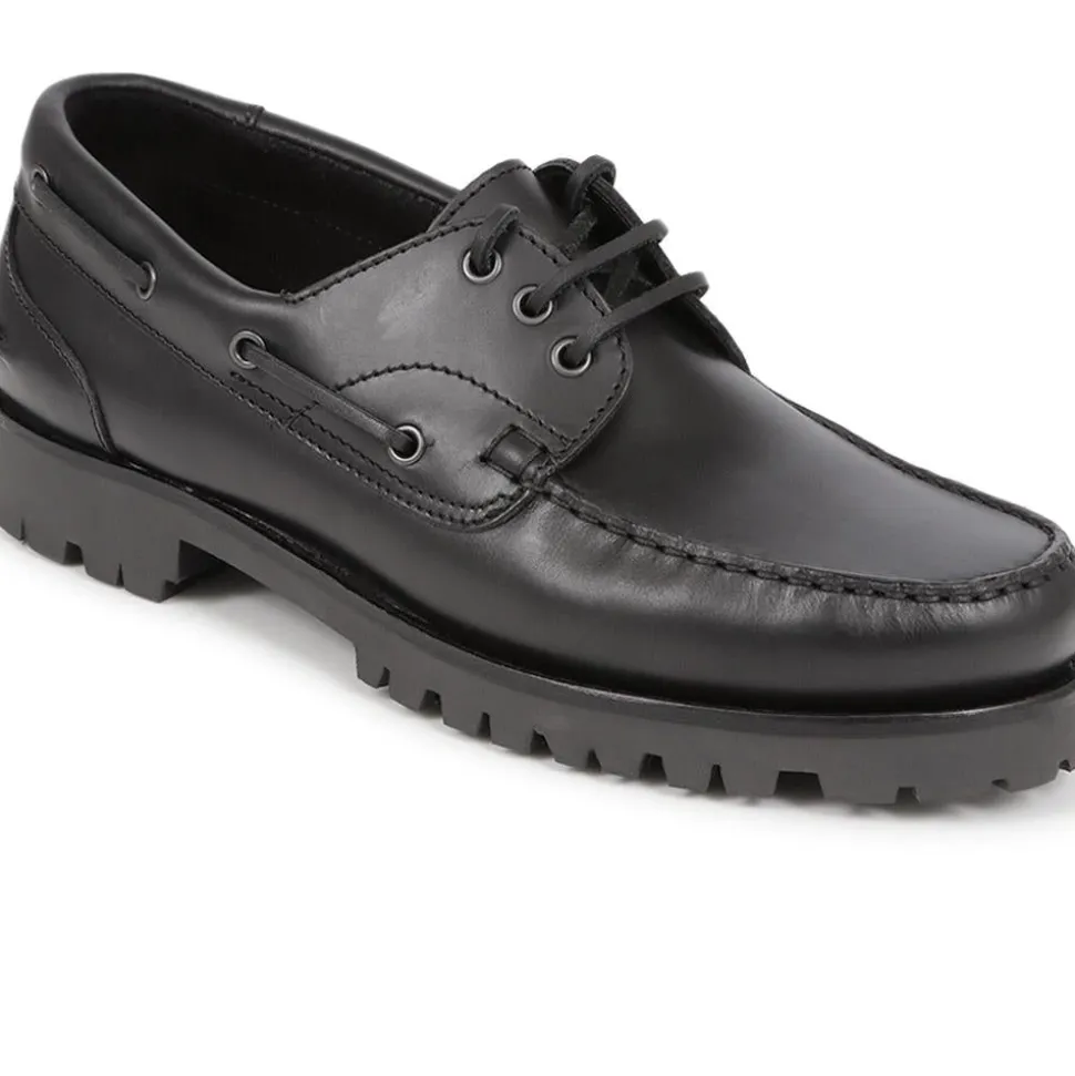 Pickering2 Leather Boat Shoes - Black