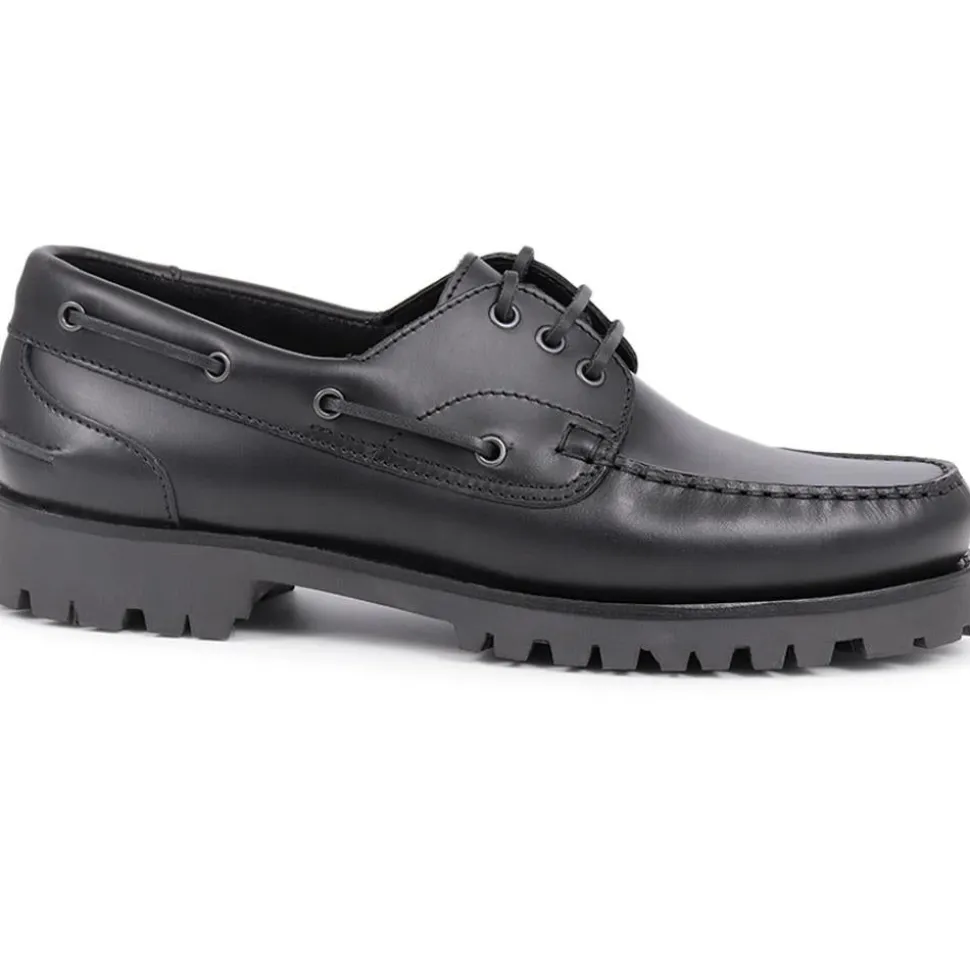 Pickering2 Leather Boat Shoes - Black