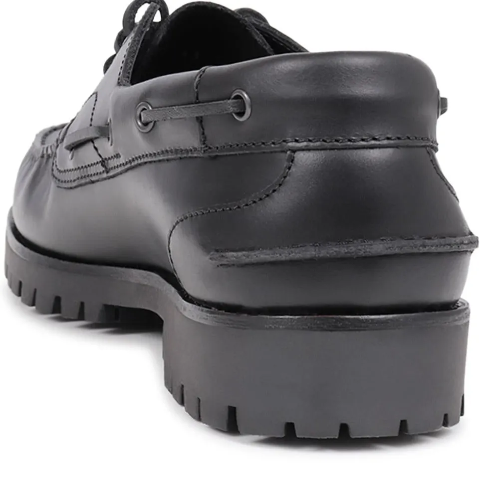 Pickering2 Leather Boat Shoes - Black