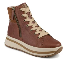 Platform Ankle Boots - Brown