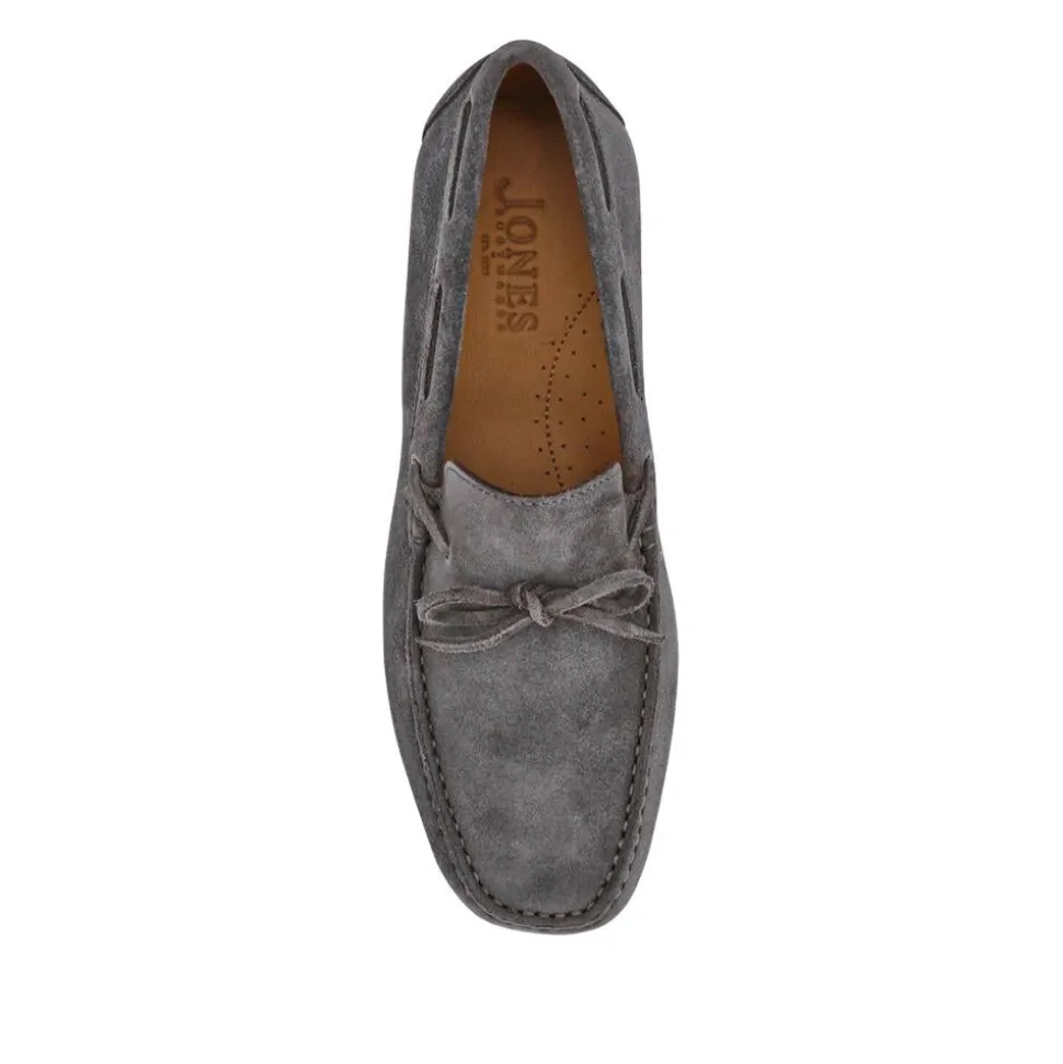 Plymouth Leather Moccasins - Grey Suede