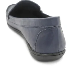 Premium Leather Moccasins - Navy