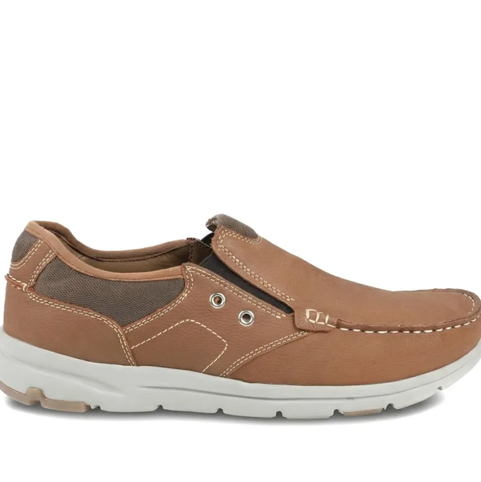 Premium Leather Slip On Shoes - Tan