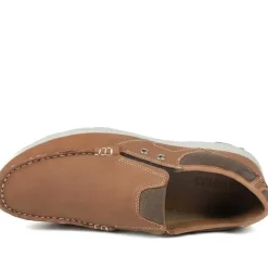 Premium Leather Slip On Shoes - Tan