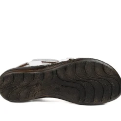 Premium Leather Touch Fastening Sandals - White