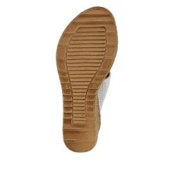 Premium Leather Wedge Heels - White