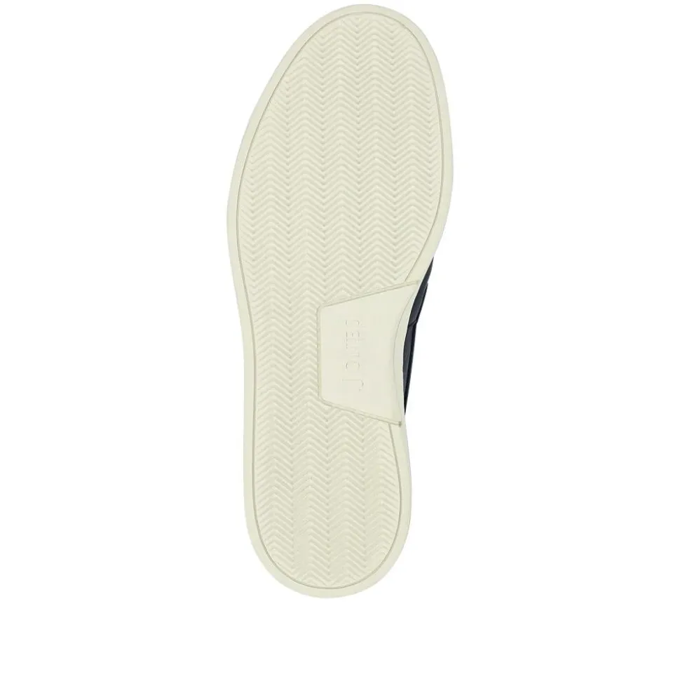 Quade Smart Leather Slip-On Shoes - Navy