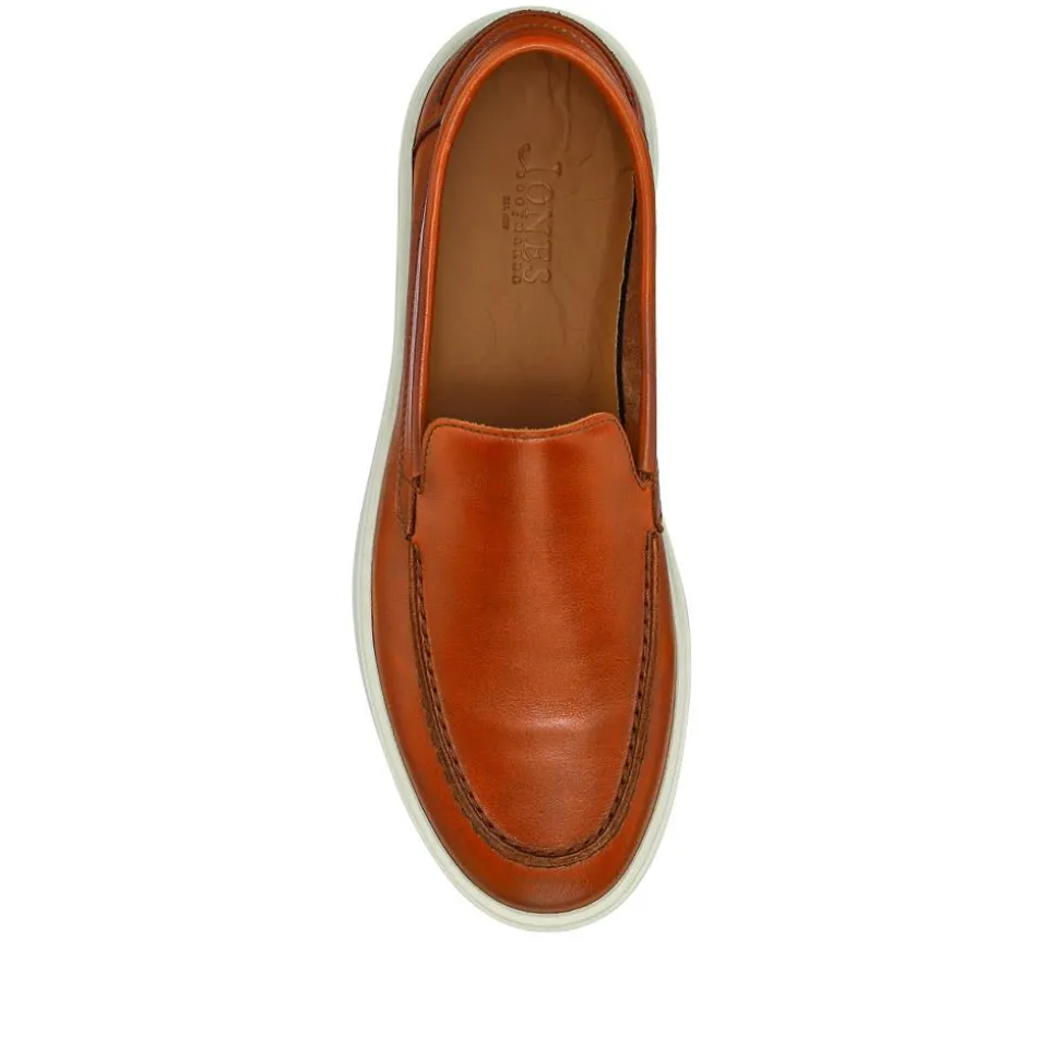 Quade Smart Leather Slip-On Shoes - Tan