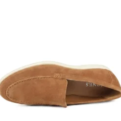 Quarius All Leather Slip On Shoes - Cognac Suede