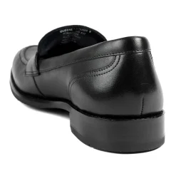 Queensborough Leather Penny Loafers - Black Leather
