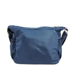 Quilted Multi Zip Crossbody Bag - Navy