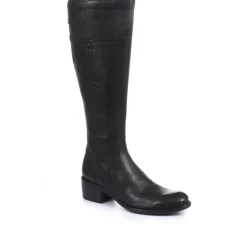 Rachel Medium Calf Fit Leather Rider Boots - Black
