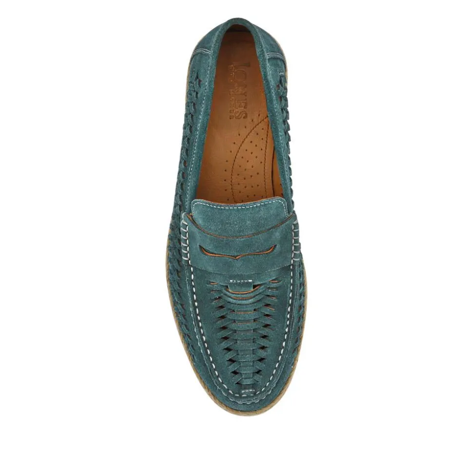 Raheem Leather Loafers - Green Suede