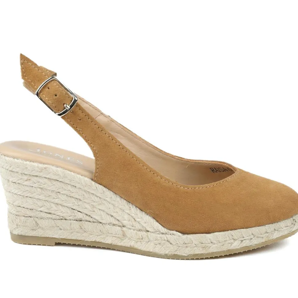 Raisa Leather Buckle Fasten Espadrilles - Tan Suede