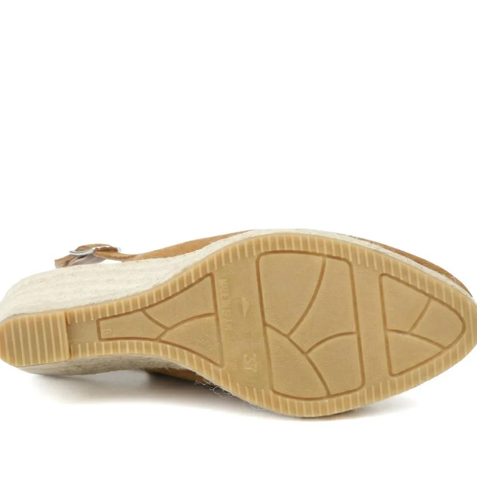 Raisa Leather Buckle Fasten Espadrilles - Tan Suede