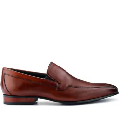 Ralphie Smart Leather Slip-On Shoes - Chestnut