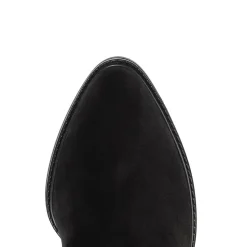 Ramona Suede Slouch Calf Boot - Black