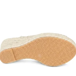 Raya Leather Slingback Wedge Espadrilles - Rose Gold