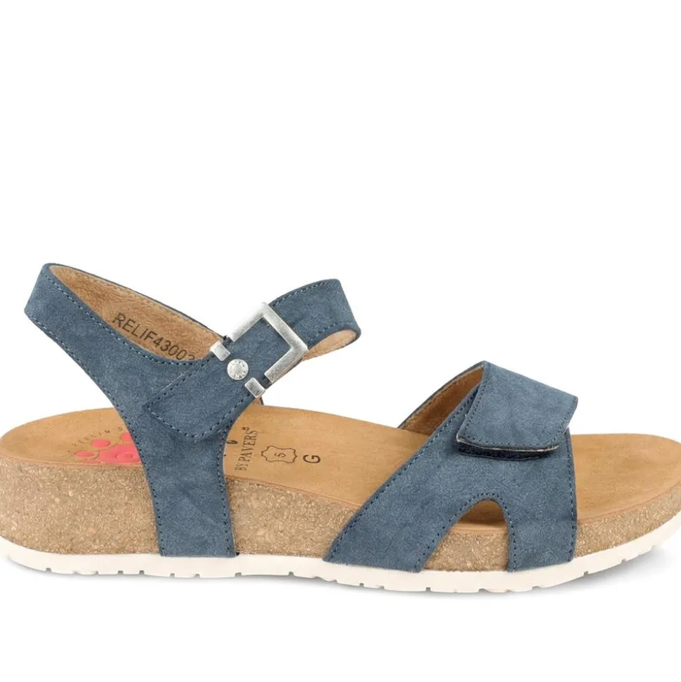 Relife Buckle & Adjustable Fasten Sandals - Denim