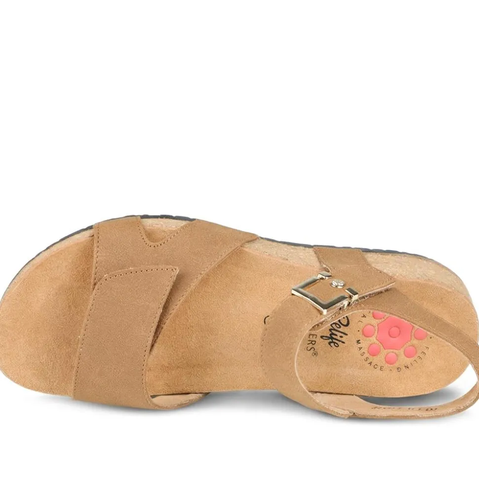 Relife Buckle & Adjustable Fasten Sandals - Tan