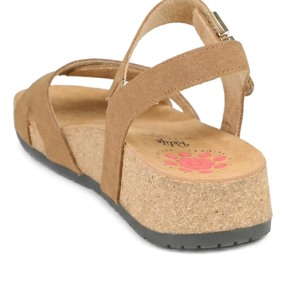 Relife Buckle & Adjustable Fasten Sandals - Tan