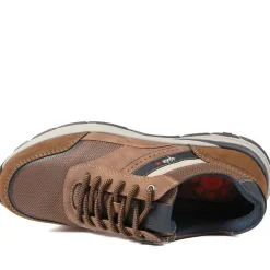 Relife Extra Wide Lace Up Rugged Trainers - Brown