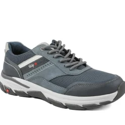 Relife Extra Wide Lace Up Rugged Trainers - Navy