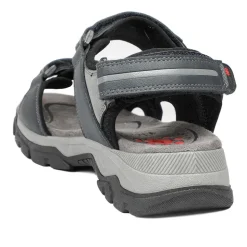Relife Extra Wide Triple Fasten Sandals - Navy