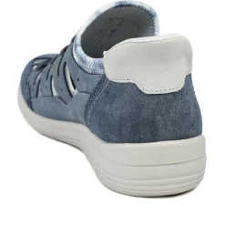 Relife Wide Fit Bungee Lace Slip On Shoes - Blue
