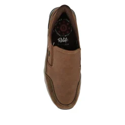 Relife Wide Fit Elasticated Slip-On Shoes - Cognac