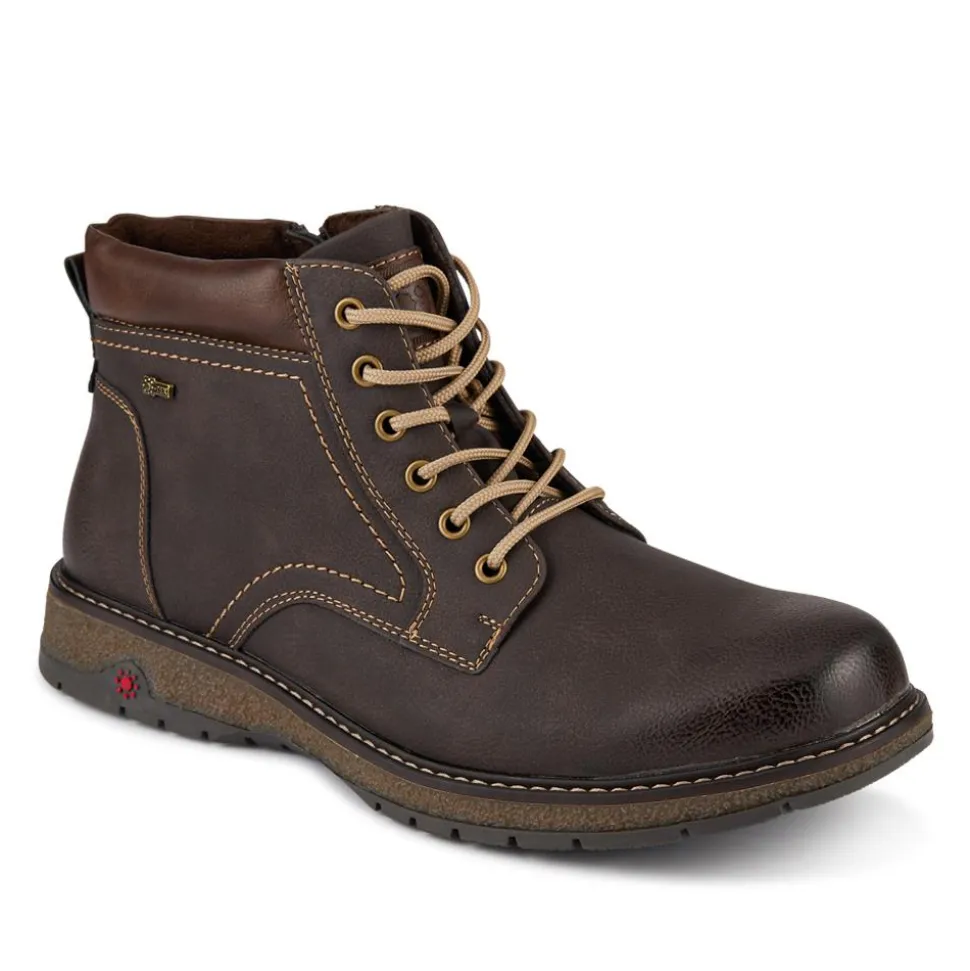 Relife Wide Fit Lace-Up Boots - Dark Brown