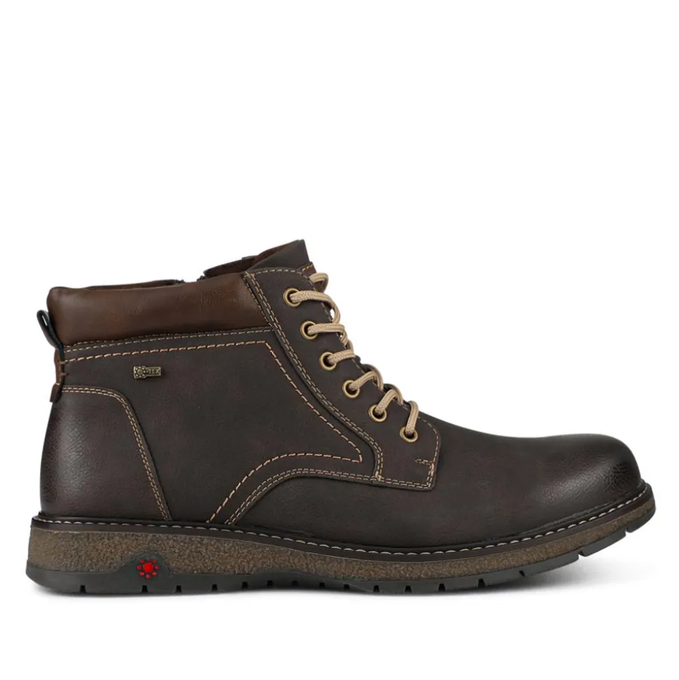 Relife Wide Fit Lace-Up Boots - Dark Brown