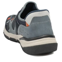 Relife Wide Fit Rugged Slip On Shoes - Navy